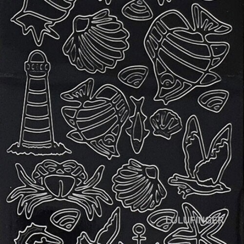 [JEJE] 제제 10868 Shells and marine animals B/B 유럽 다꾸 스티커 1VX-01-125