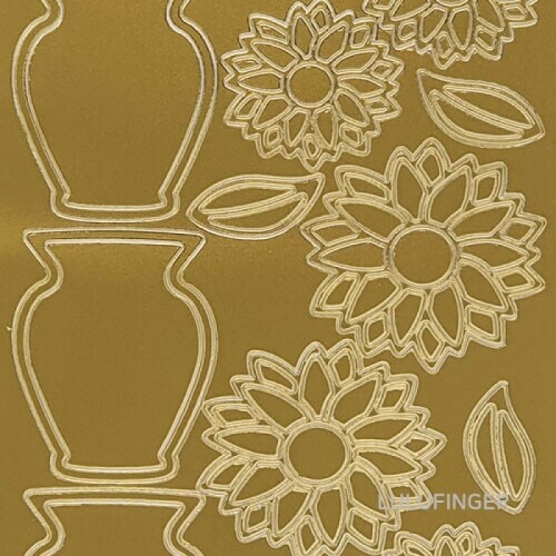 [JEJE] 제제 442000 Sunflower vase G/G 유럽 다꾸 스티커 1VX-01-116