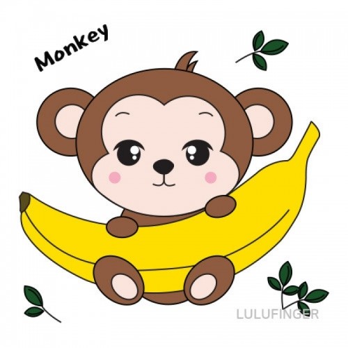보석십자수 바나나 원숭이  2T-02-205
