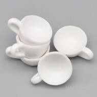 미니어쳐 흰색 커피잔1 3x2.2x1.2cm (5개입) 1AX-02-210