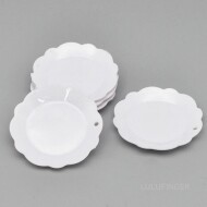 미니어쳐 흰색 접시15 4.4x4.4x0.5cm (5개입) 1AX-02-250