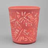 무늬 휴지통 진분홍색 10x11cm 2U-02-102