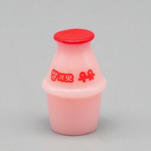 미니어쳐 딸기 우유 1.3x2cm (5개입) 1O-01-321