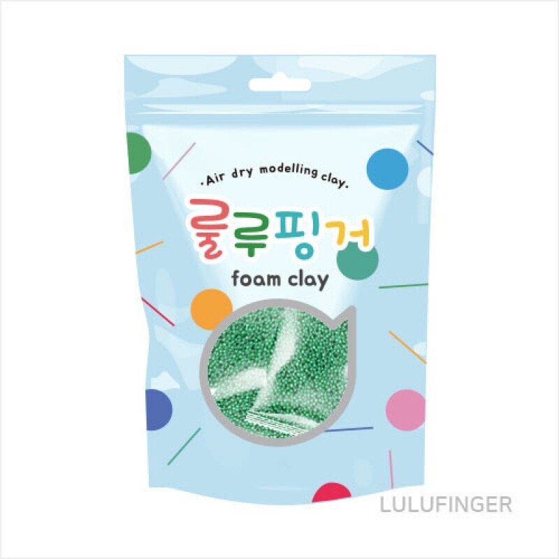 룰루핑거 단체용 폼클레이 (10g 30개) 초록  1D-01-305