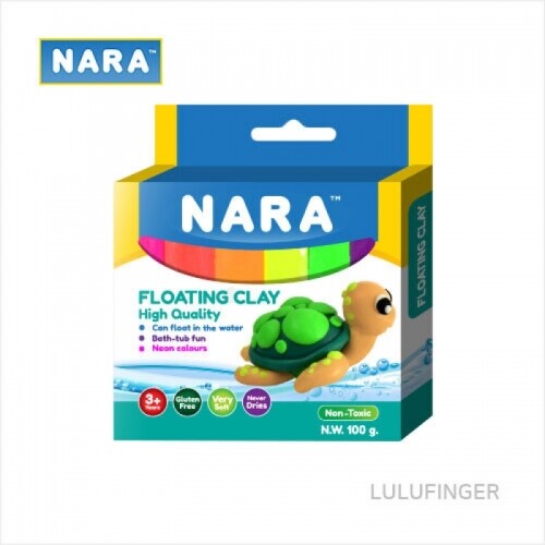 NARA 플로팅 클레이 형광 6색 11x13x1.5cm (100g) 1A-01-303