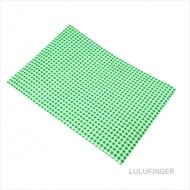 패브릭 스티커 초록체크 21x29.5cm (5매입) 1RX-01-310