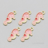 레진 악세사리 해마 분홍 1x2cm (5개입) 1H-01-419