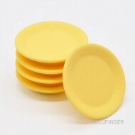 미니어쳐 컬러 찻잔받침 노랑 3.2cm (5개입) 1RX-03-201