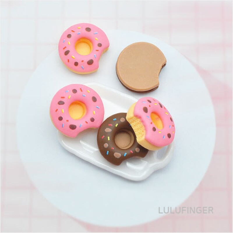 미니어쳐 도넛 색상랜덤 2.1x2cm (5개입) 1UX-03-203