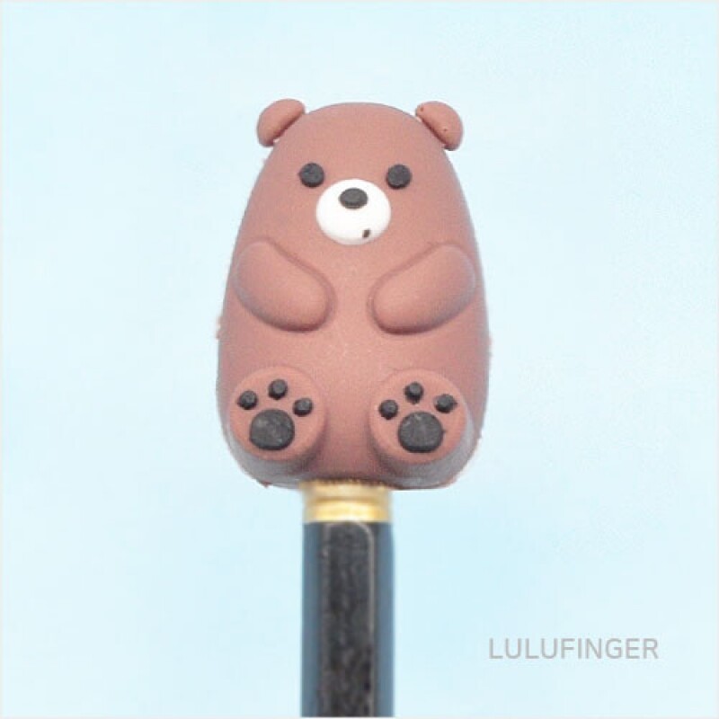 실리콘 인형 곰 갈색 1.9x2.8cm (10개입) 1NX-01-402