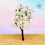 미니어쳐 흰색 나무 대 4.5x8.5cm (10개입) 2LX-01-307