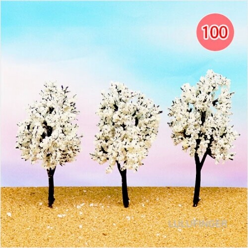 미니어쳐 흰색 나무 대 4.5x8.5cm (100개입) 2J-01-101